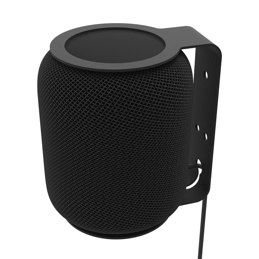 thumbnail image 2 of AHASTYLE HomePod Mini Wall Mount ABS Stand Holder With Cable Management Accessories For Apple HomePod Mini With Screws Space-saving For Kitchen, Bathroom And Bedroom (Black-1pc 2 of 10