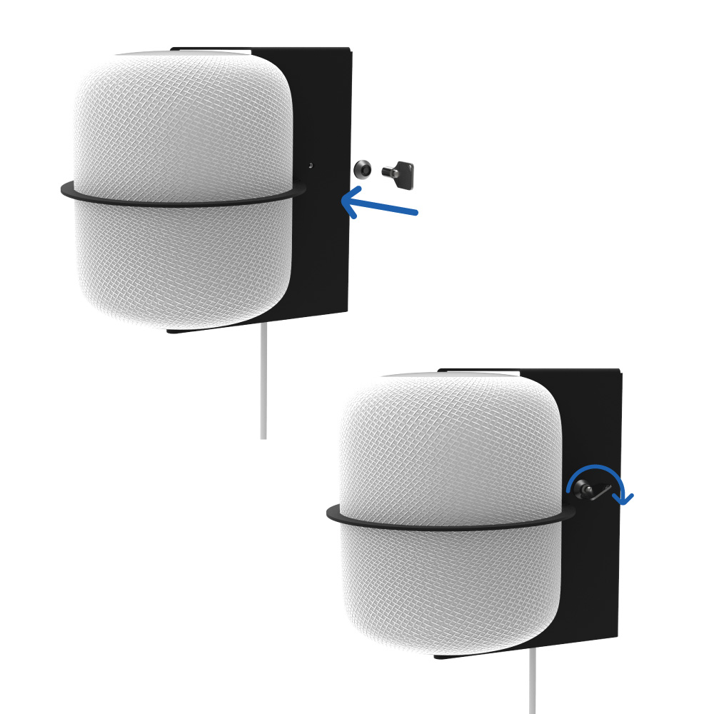 Secure HomeBase Wall Mount for Apple HomePod Locks in Place (desktop image) Secure HomeBase Wall Mount for Apple HomePod Locks in Place (desktop image)