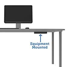 Mini Mount Secure For Mac Mini (3rd and 4th Gen) mounted on a desk (mobile image)