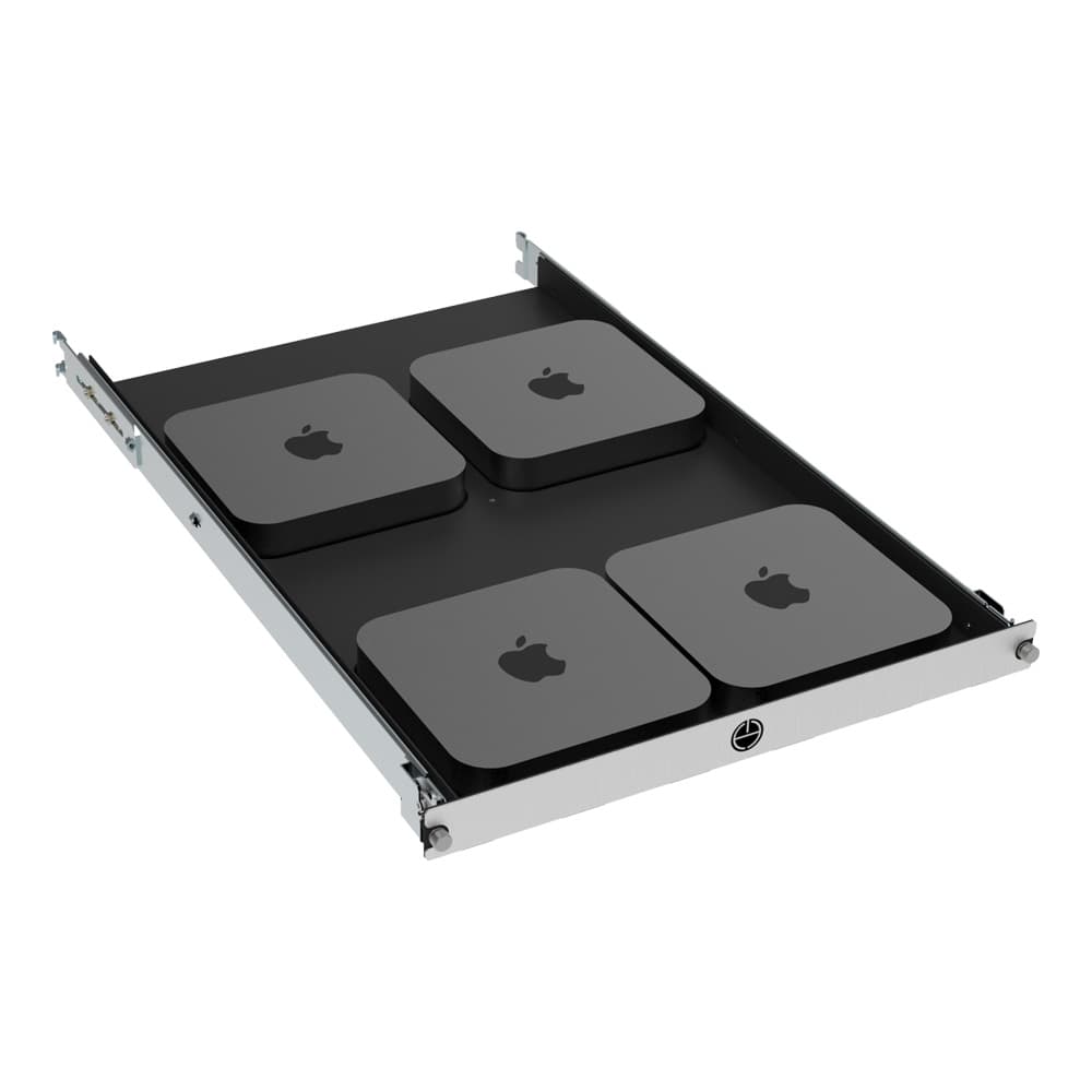 1U Rack Mount Shelf for Apple Mac Mini (3rd and 4th Generation) (mobile image)